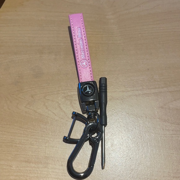 Mercedes Benz Accessories - Pink Mercedes Benz Keychain